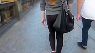 Girl in transparent leggings