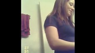 singing and Changing her top showing her nice tits