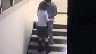 A horny couple caught by a hidden cam while having sex.