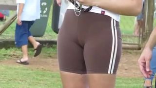 Hot sluts in shorts in street candid cameltoe video
