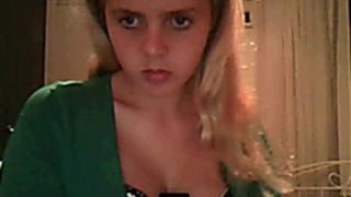 Big teen tits exposed on a webcam