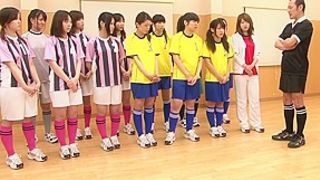 Japanese college girl football training part 1 !