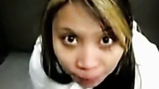 Quick face fuck for Asian cutie