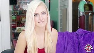 Blonde Sexy teen Alexa gets her pussy filled with creampie