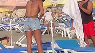 Bikini Cameltoe Milf Beach Voyeur HD Video