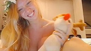 INCREDIBLE Blonde Nymph Shows All