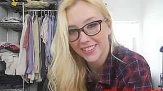 very pretty young blonde with sexy boobs wants to be fucked