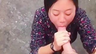 Chinese student loves her teacher's big white cock