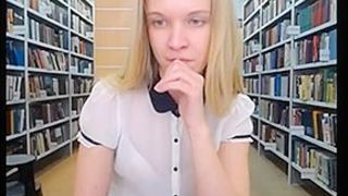 blonde girl webcam strip library