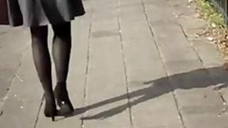 Office Lady Sexy Legs Walking
