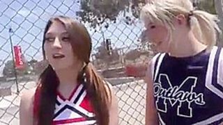 Two cheerleaders