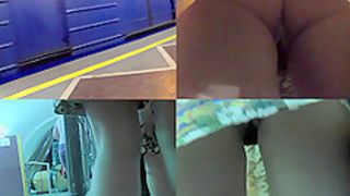 Best upskirt video of a blonde with g-string panties