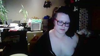Shy chubby emo girl on skype