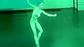 Nude art show with a naughty ballerina
