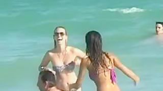 Jessica Alba - Purple Bikini Beach Voyeur