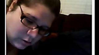 Chatroulette BBW & husband blowjob fuck and creampie