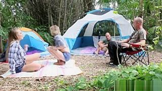 Teens Alyssa And Haley Camping With Horny Dads