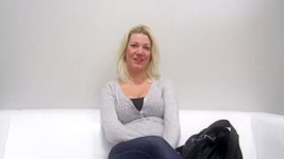 czech milf with saggy tits at casting by eliman