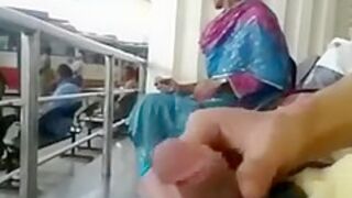 Jerking off to Indian woman at the train station