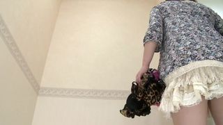 Lingerie changing room video with a fresh Asian girl