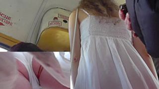 Real upskirt of the pretty chick filmed in the bus