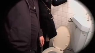 Beautiful Japanese teen had hardcore sex in a toilet