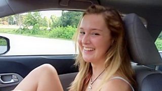 Teen couple fuck in the car (First Video)